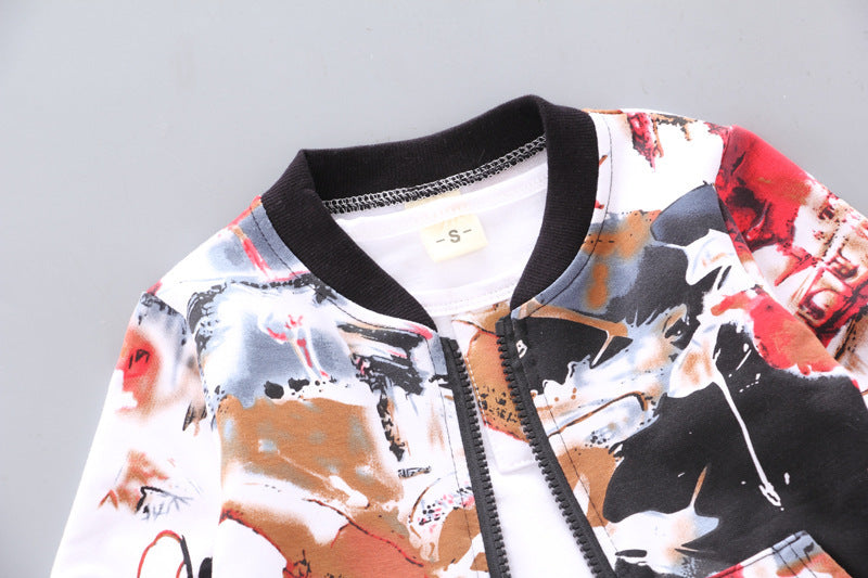 Boys Handsome Three-Piece Kid Clothes Set