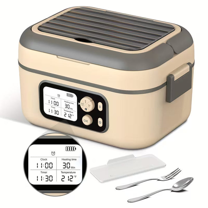 Cordless Self-Heating Lunch Box with Schedule Timer