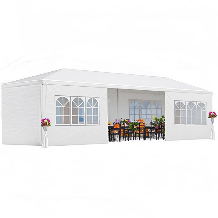 Outdoor Canopy Tent 30'L × 10'W with Removable Sidewalls