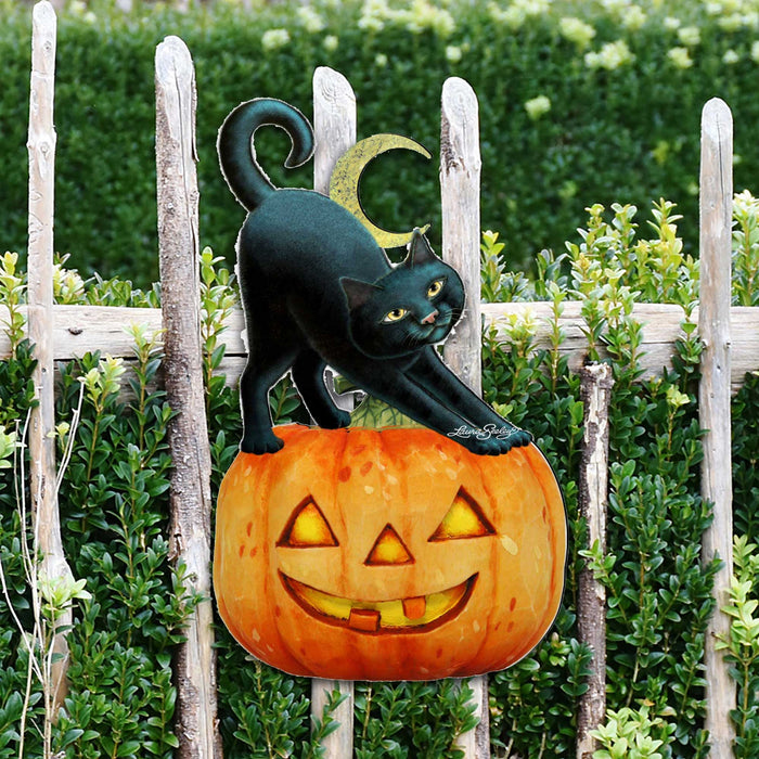Spooky Halloween Cat Door Decor by Laura Seeley -  Halloween Decor