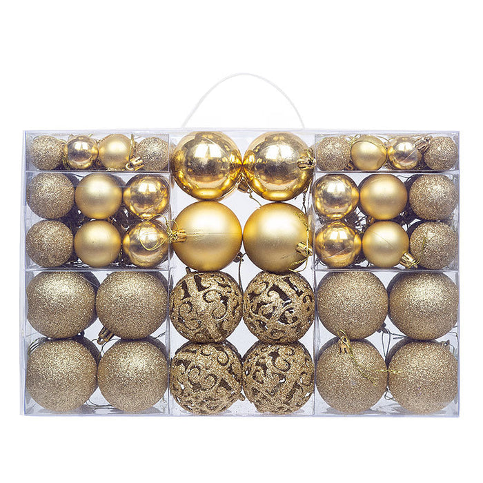 100-Piece Shatterproof Christmas Bauble Ornament Set