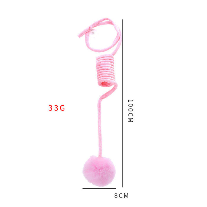 Cat Spring Rabbit Hair Ball Interactive Play Toys