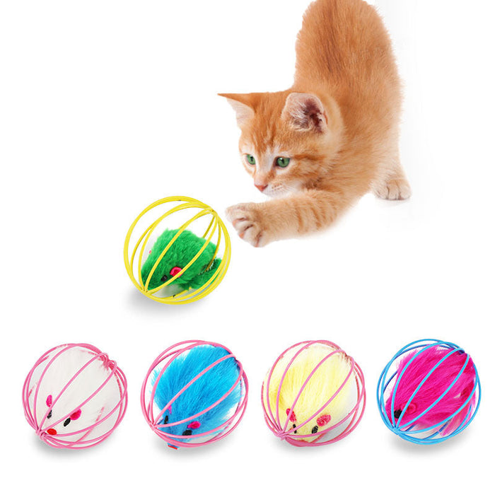 Caged Mouse Cat Toy