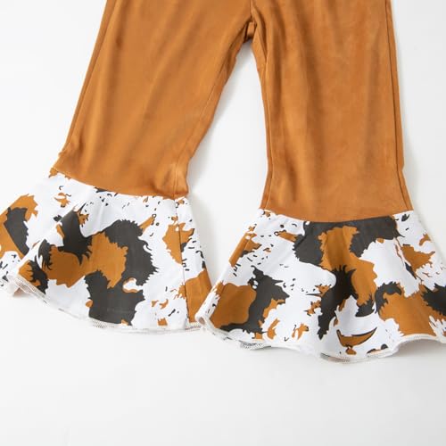Toddler Girls Brown Western Cowgirl Clothing Set