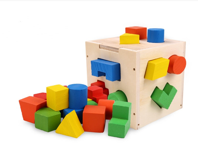Wooden Shape Sorter Toy for Toddlers (Ages 1–3)