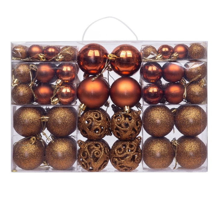 100-Piece Shatterproof Christmas Bauble Ornament Set