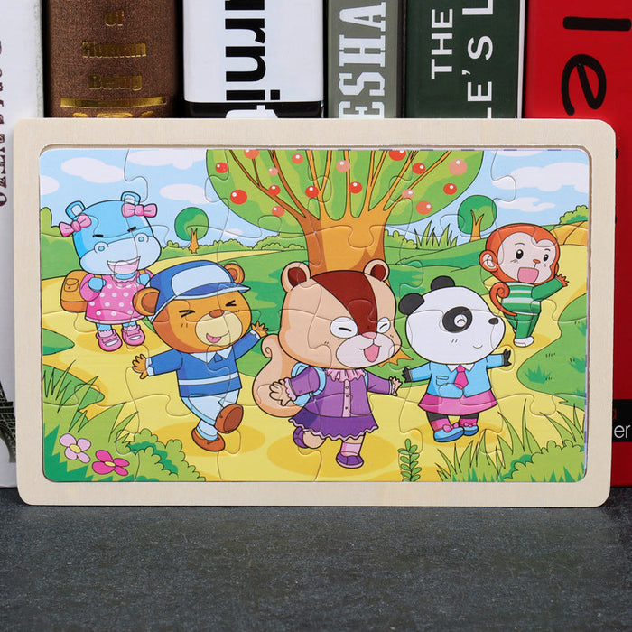 80PCS Wooden Educational Jigsaw Puzzles