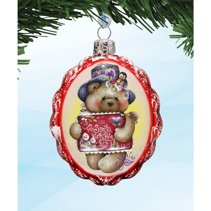 G. DeBrekht "Holiday Kiss" Handcrafted Mercury Glass Ornament Set (3-Piece Keepsake)