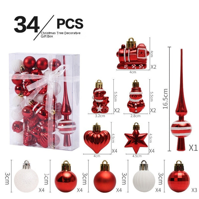 34-Piece Christmas Tree Ornament & Pendant Set