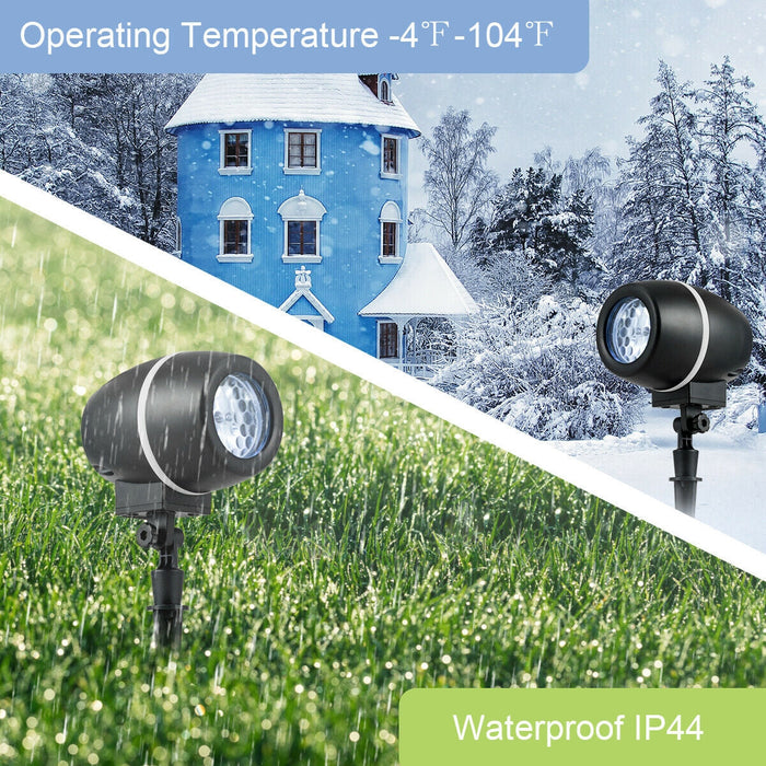Outdoor Christmas Snowflake LED Projector Lights with Remote Control