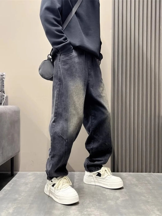Men's Full Size Pre-Wash Loose Fit Jeans
