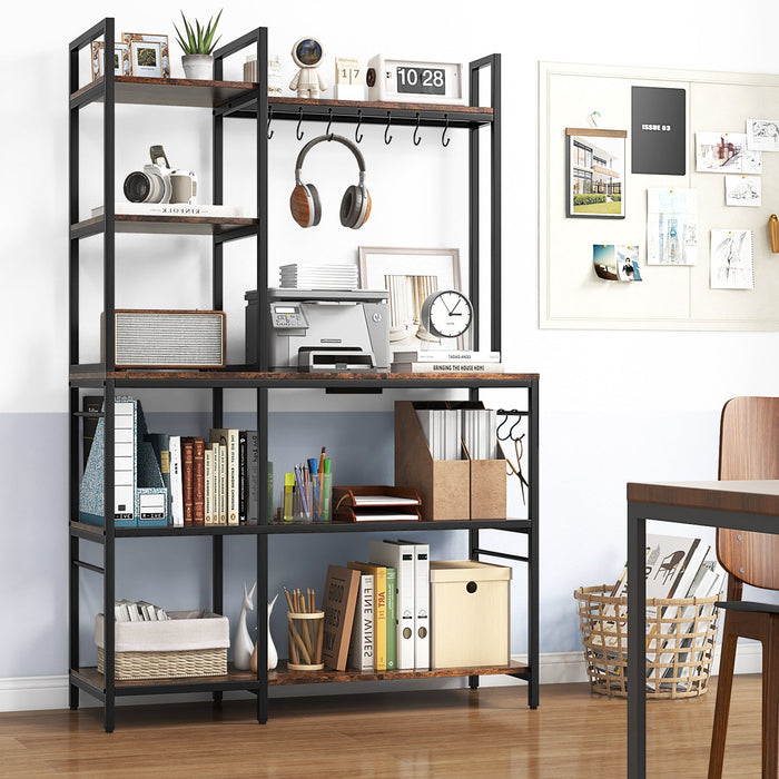 5-Tier Bakers Rack with Power Outlets and 10 S-Hooks