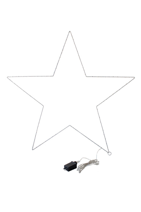 Large Lighted Star with 120 LED Warm White Fairy Lights