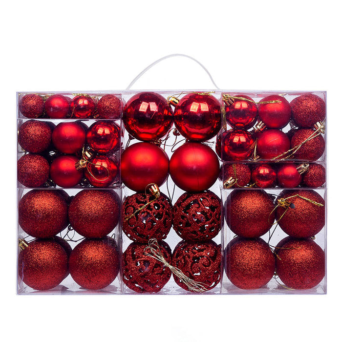 100-Piece Shatterproof Christmas Bauble Ornament Set