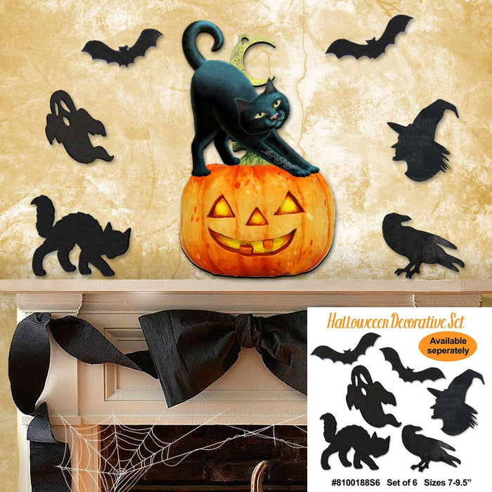 Spooky Halloween Cat Door Decor by Laura Seeley -  Halloween Decor