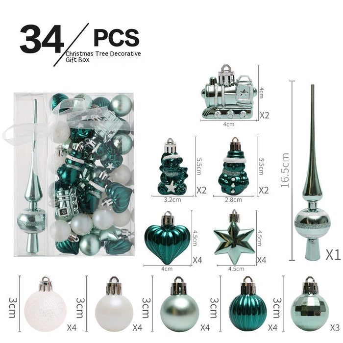 34-Piece Christmas Tree Ornament & Pendant Set