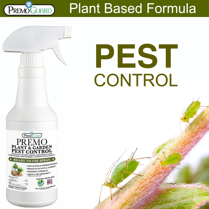 Plant and Garden Pest Control Spray - 32 oz | Plant Based Natural Non-Toxic |