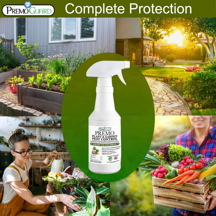 Plant and Garden Pest Control Spray - 32 oz | Plant Based Natural Non-Toxic |