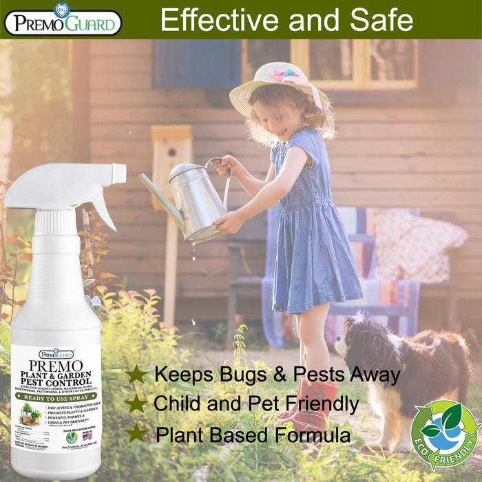 Plant and Garden Pest Control Spray - 32 oz | Plant Based Natural Non-Toxic |