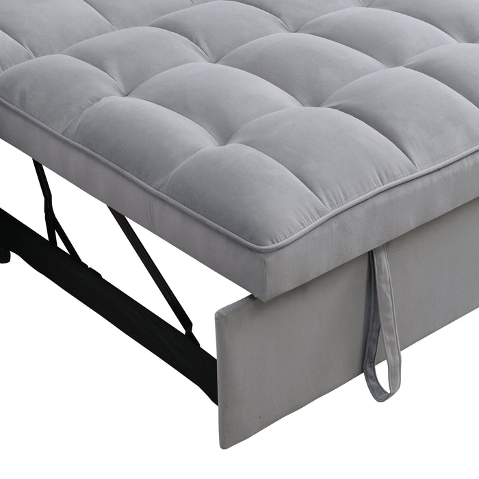 Modern Velvet Loveseat Sofa Couch with Pullout Bed