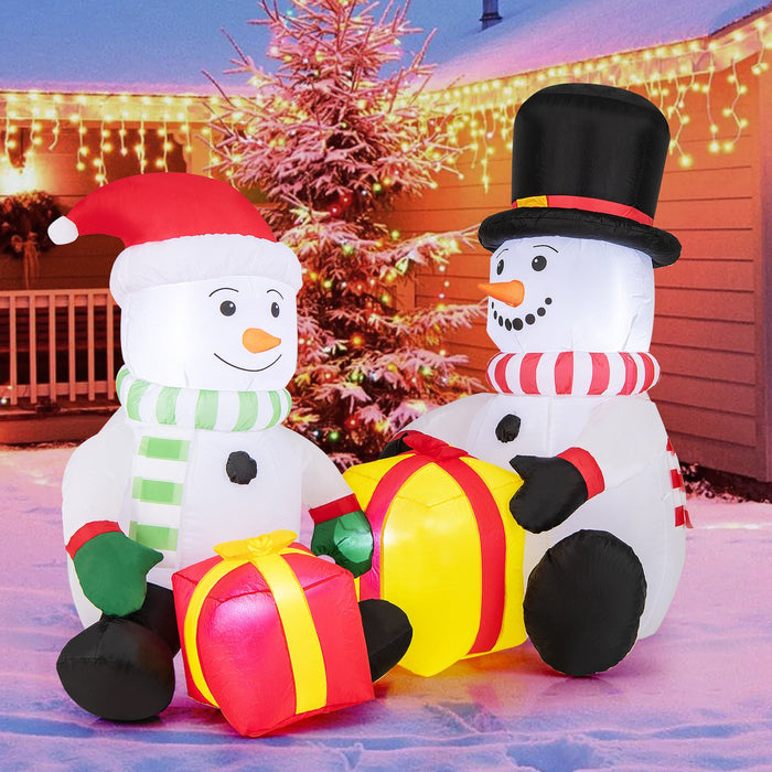 5 Feet  Inflatable Snowmen Christmas Decor