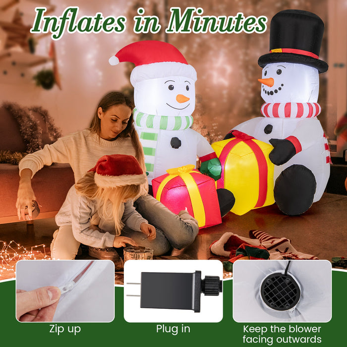 5 Feet  Inflatable Snowmen Christmas Decor