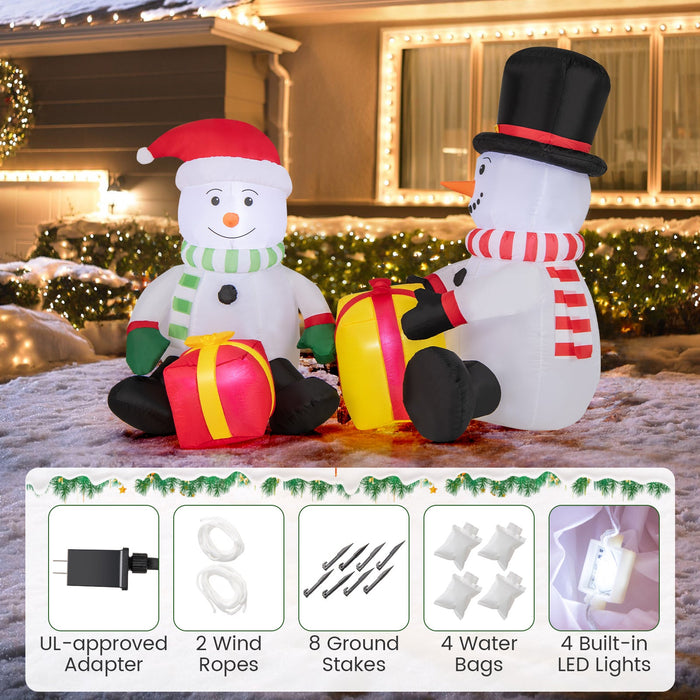 5 Feet  Inflatable Snowmen Christmas Decor