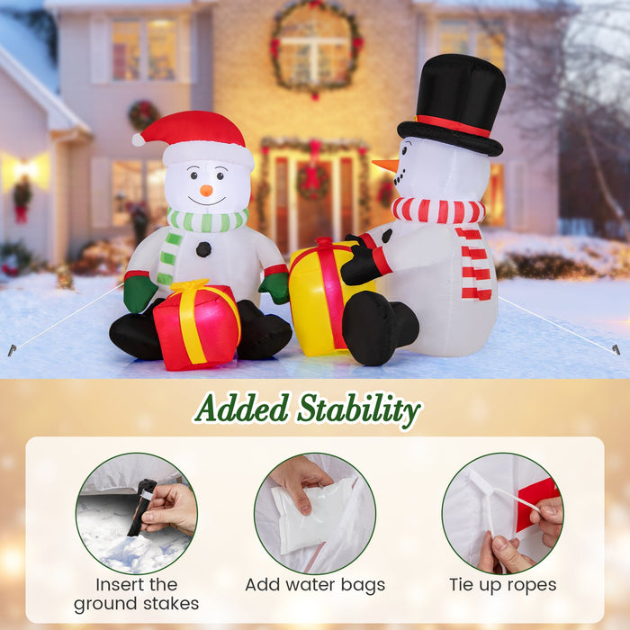 5 Feet  Inflatable Snowmen Christmas Decor