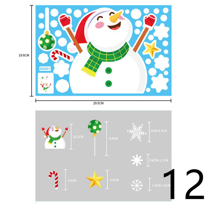 Christmas Themed Window Cling Set