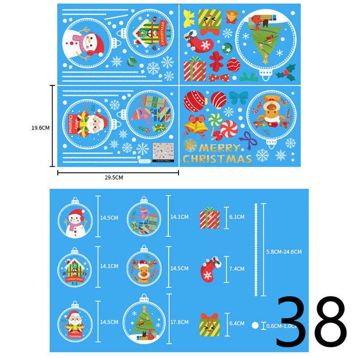 Christmas Themed Window Cling Set