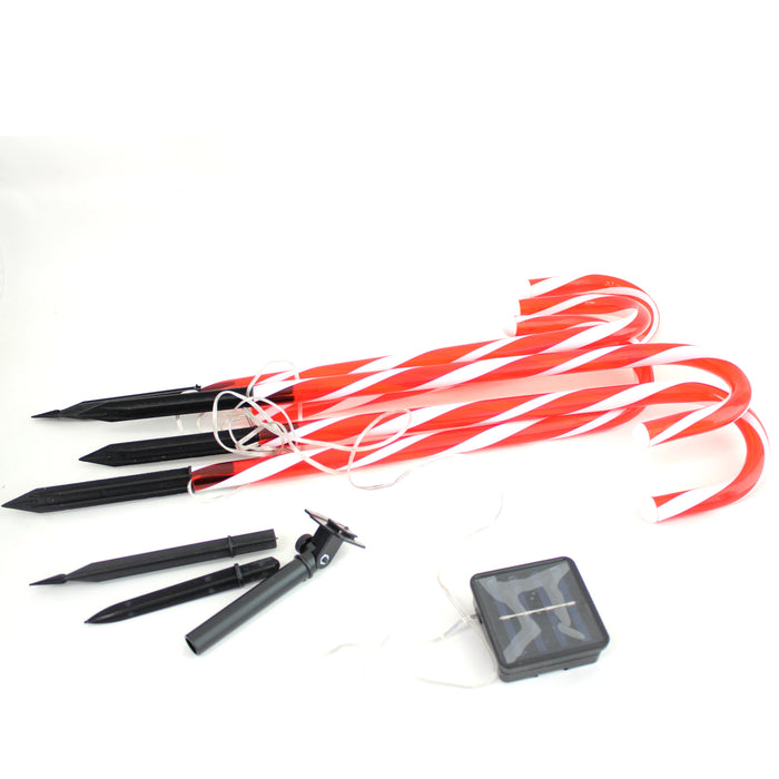 45 LED 4 Ft. Candy Cane Solar-Powered String Light Set-Christmas Decor