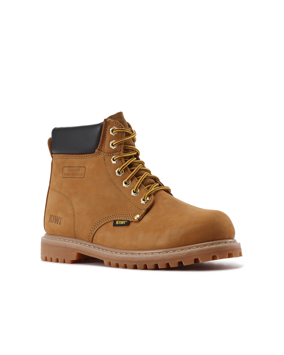 Kiwi Premium Wheat Nubuck 6" Water Resistant Work Boots