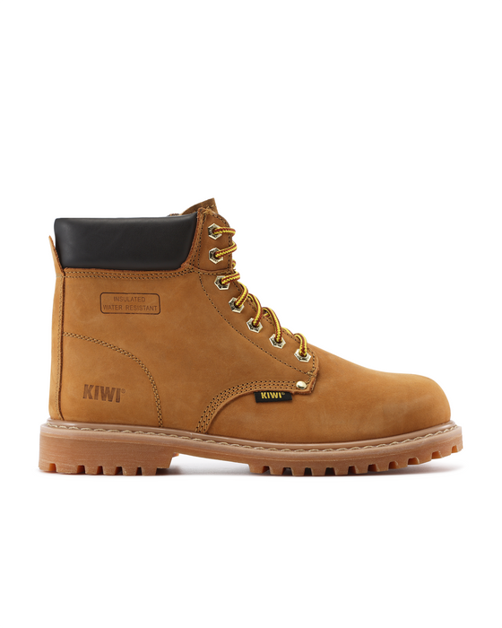 Kiwi Premium Wheat Nubuck 6" Water Resistant Work Boots