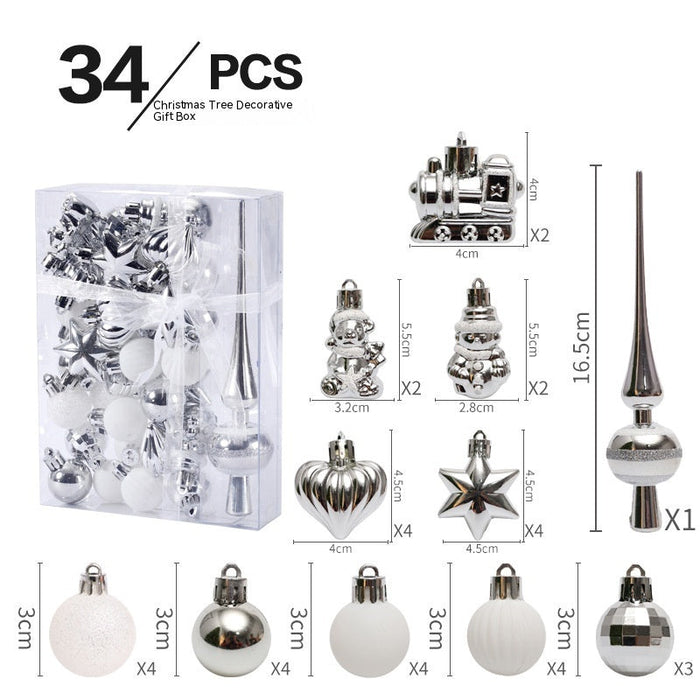 34-Piece Christmas Tree Ornament & Pendant Set