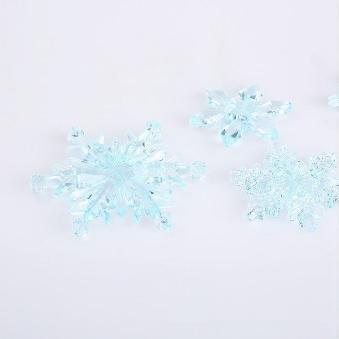 10-Piece Crystal Acrylic Snowflake Ornaments – DIY Christmas & Holiday Decor