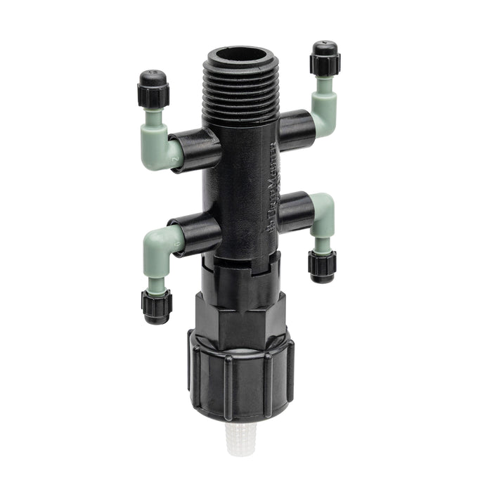 1/2" FPT x MPT x 1/4" Barb 4-Port Drip Manifold 67060