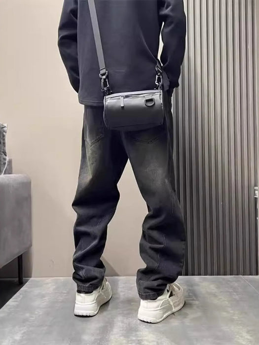 Men's Full Size Pre-Wash Loose Fit Jeans