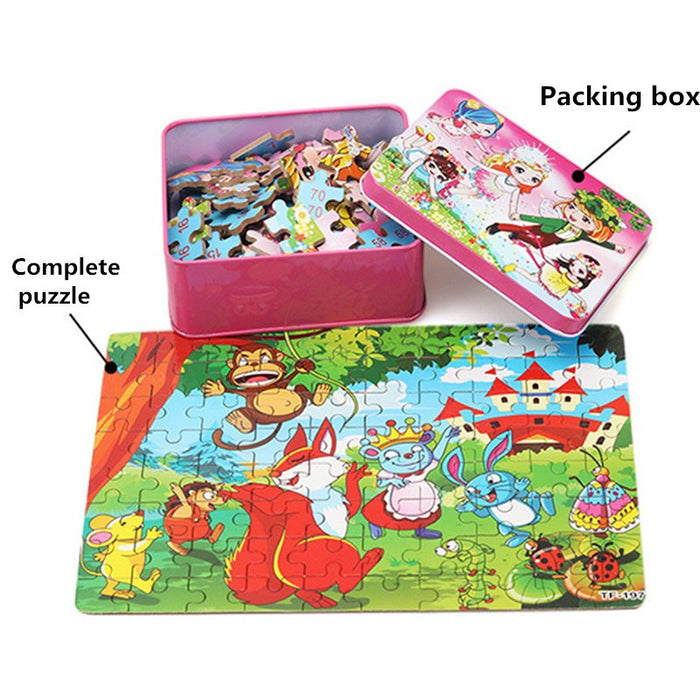 80PCS Wooden Educational Jigsaw Puzzles