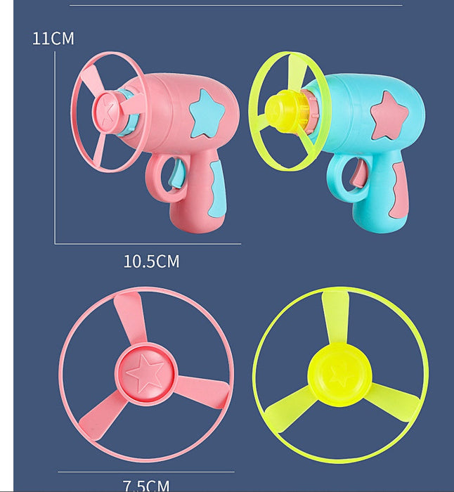 LED Flying Disc Launcher Toy Set - Pack of 6