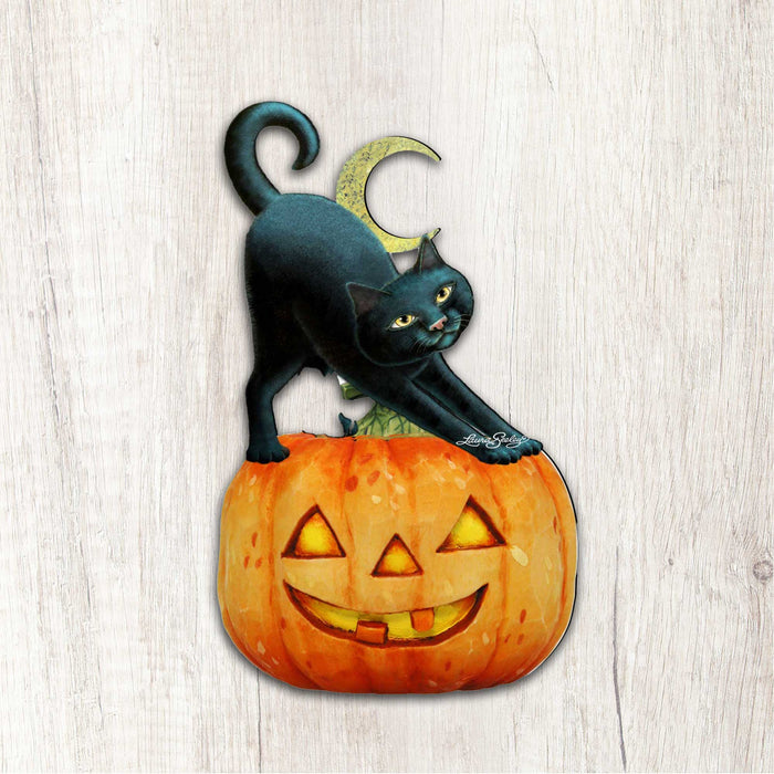Spooky Halloween Cat Door Decor by Laura Seeley -  Halloween Decor