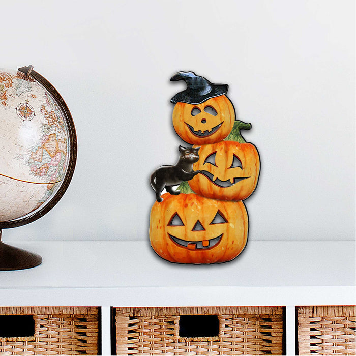 Scary Stacking Pumpkins Halloween Door Decor by G. DeBrekht - Halloween Decor - 8158415H