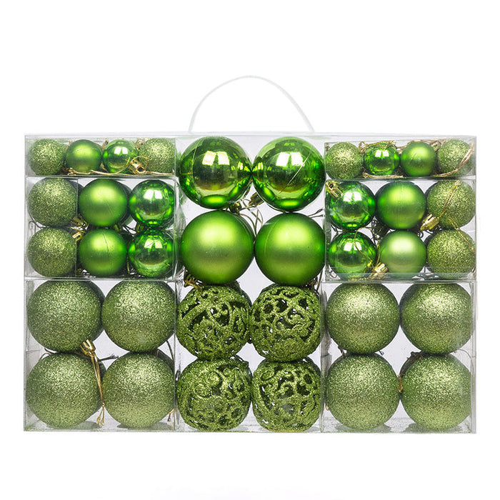 100-Piece Shatterproof Christmas Bauble Ornament Set