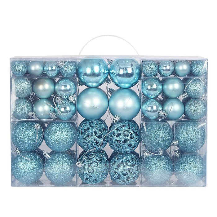 100-Piece Shatterproof Christmas Bauble Ornament Set
