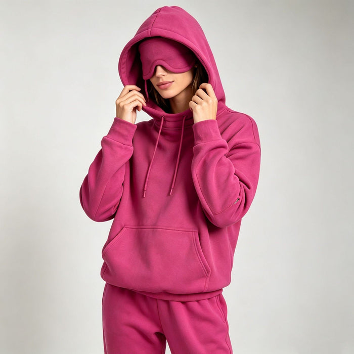 Women's Fleece-Lined Hooded Pullover Sweatshirt (Matching Pants Option)