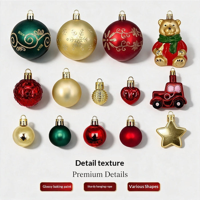 Festive 72-Piece Christmas Tree Ornament & Decoration Set
