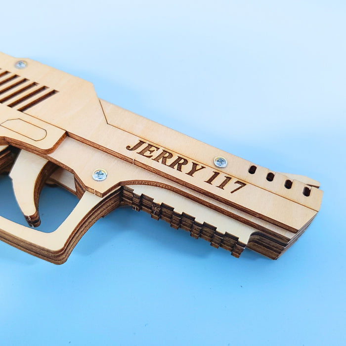 DIY Kit Rubber Band Launcher, Fun Wooden Craft Toy