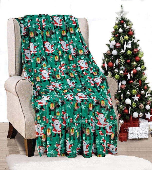 Decor & More Christmas Throw Blanket – Ultra-Soft 50"x60" Holiday Fleece