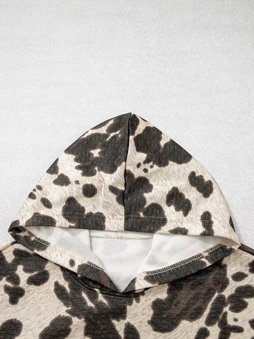 Multicolor Western Print Long Sleeve Pocket Regular Fit Hoodie