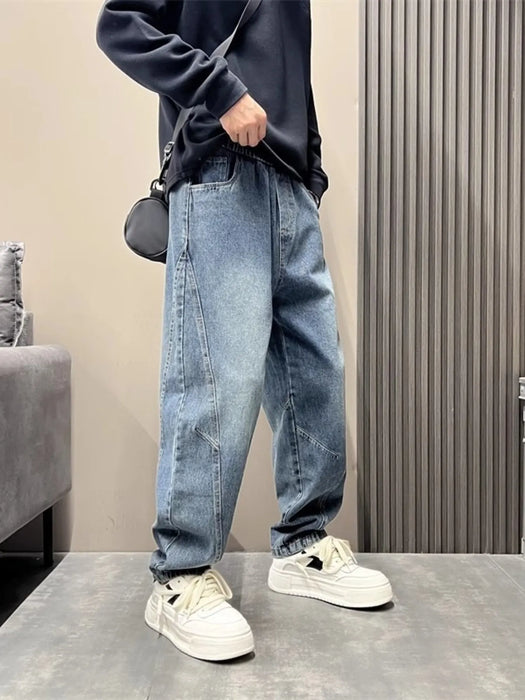 Men's Full Size Pre-Wash Loose Fit Jeans