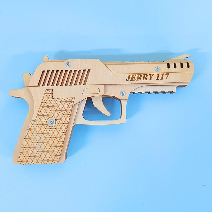 DIY Kit Rubber Band Launcher, Fun Wooden Craft Toy
